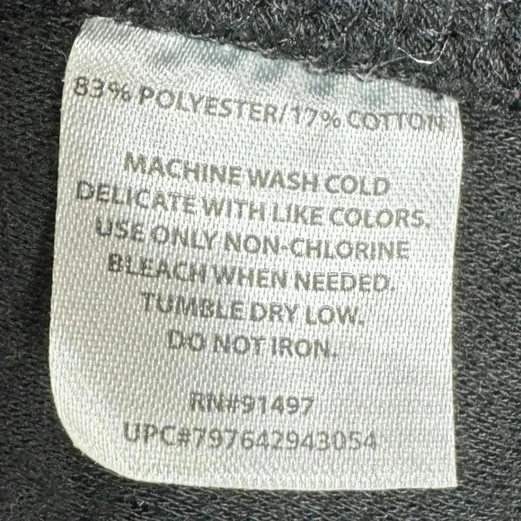 Modern Canvas  Black Quilted Collared Buttons Pullover Jacket Medium - Picture 4 of 4